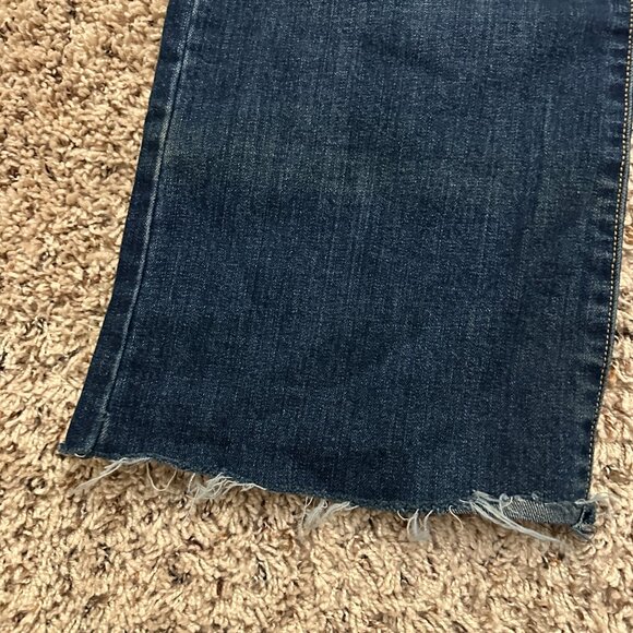 Old Navy Dreamer Dark Wash Boot Cut Blue Jeans Raw Hem Women's Plus Size 20 R - Picture 7 of 14